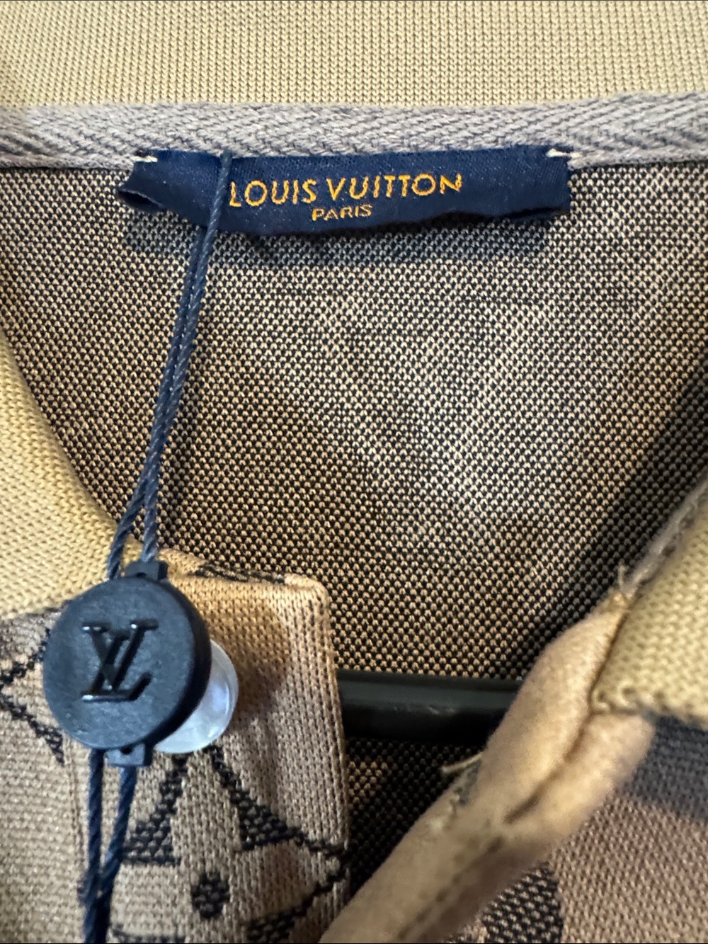 Louis Vuitton Tan and Dark Brown Monogram Polo - Picture 4 of 5